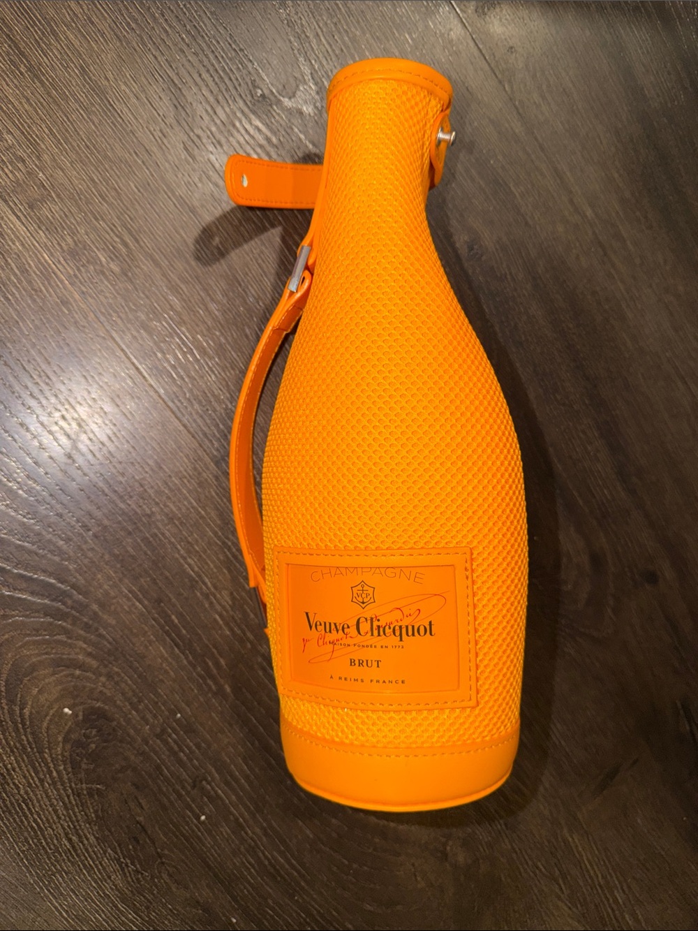 Orange Champagne Bottle Cooler Sleeve